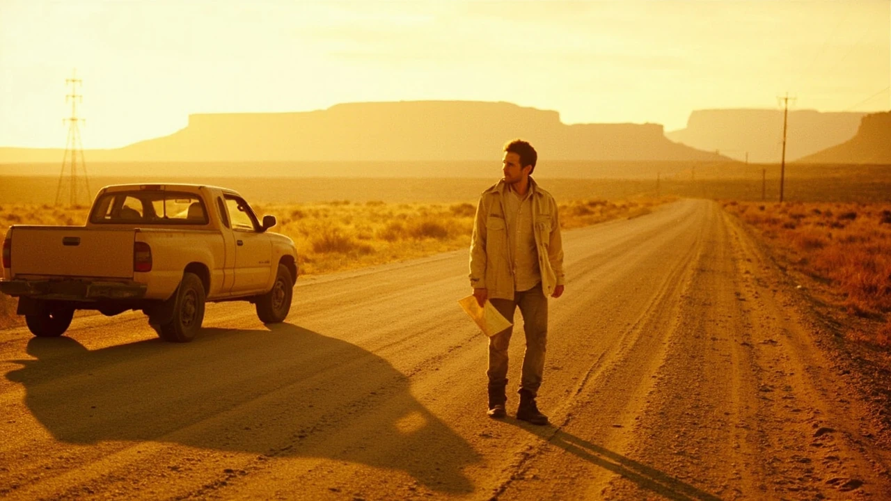 How to romance Panam guide showing a desert road scene in Cyberpunk 2077