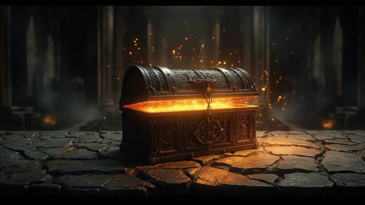 Reliquary of strength artifact resting on a weathered stone altar in Nightreign