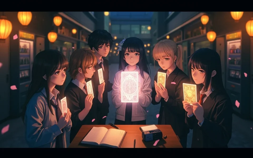 Concept art of characters gathered around a school desk, illustrating Persona 3 Reload social links.
