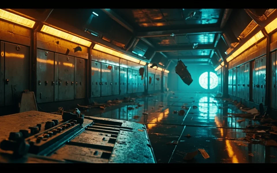 into the unknown starfield mission concept with a derelict orbital station interior